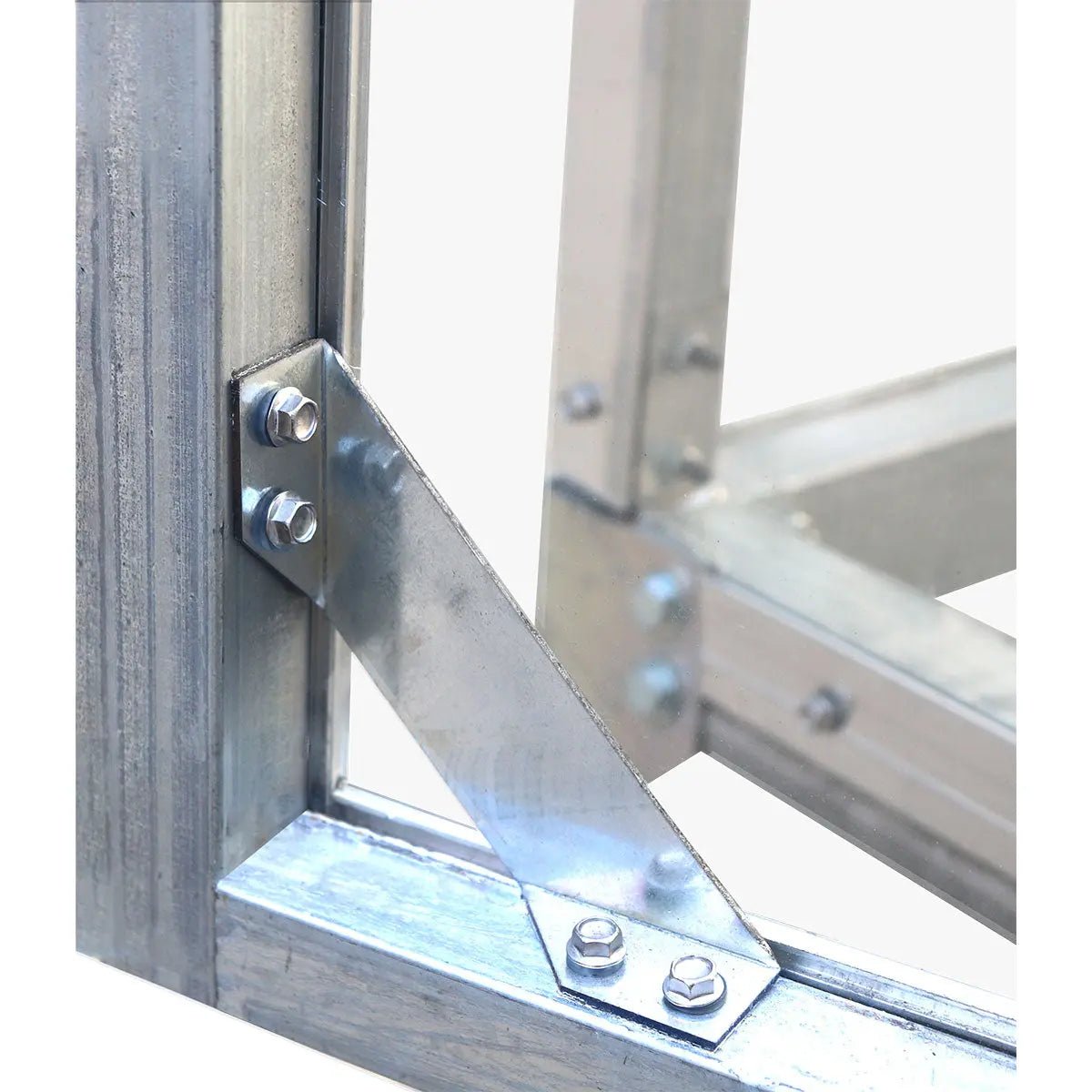 8' x 10' Greenhouse with Galvanized Steel Frame, Polycarbonate Twin-Wall Roof and Crystal-Clear Solid Walls TMG-GH811 - Image 12