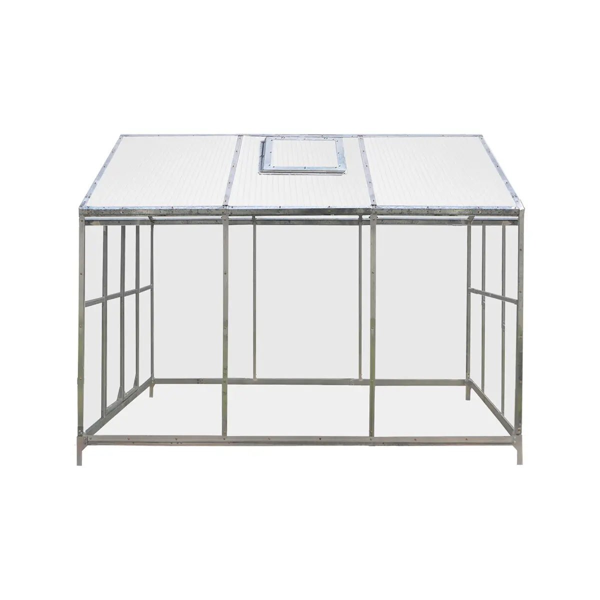 8' x 10' Greenhouse with Galvanized Steel Frame, Polycarbonate Twin-Wall Roof and Crystal-Clear Solid Walls TMG-GH811 - Image 3