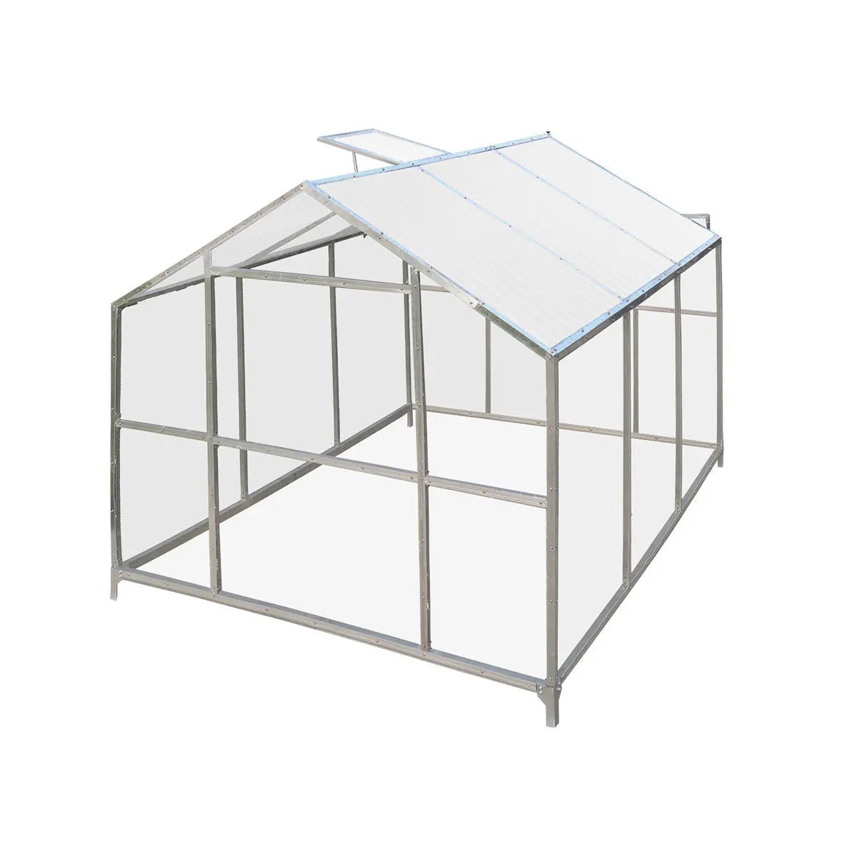 8' x 10' Greenhouse with Galvanized Steel Frame, Polycarbonate Twin-Wall Roof and Crystal-Clear Solid Walls TMG-GH811 - Image 6