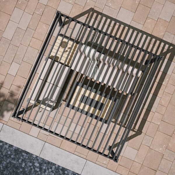 MIRADOR 80S 10'x10' CHARCOAL PERGOLA - Image 3