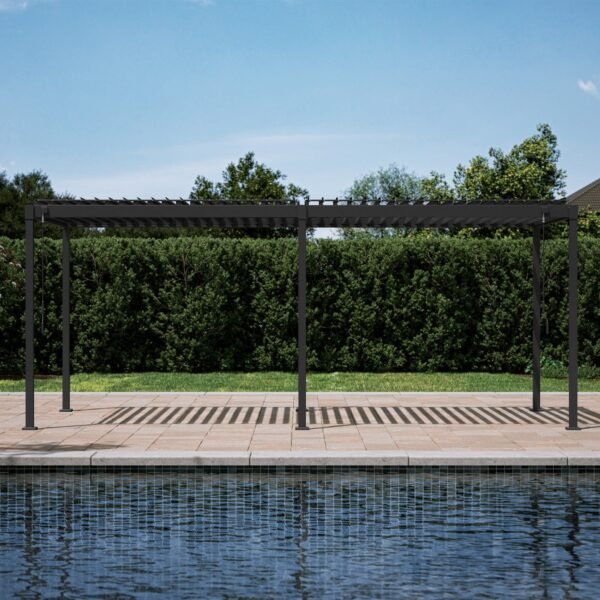 MIRADOR 80S 10'x20' CHARCOAL PERGOLA - Image 2