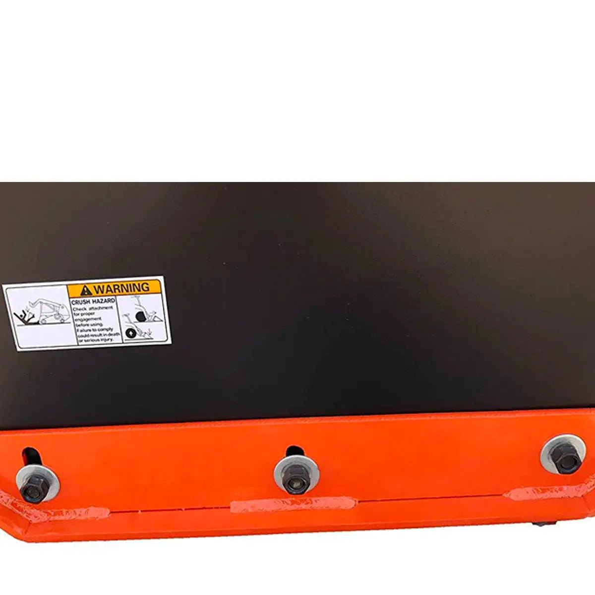 9’ Skid Steer Snow Pusher w/Steel Cutting Edge, Pivoting Wear Shoes, Side Braces, 40-70 HP, TMG-SP09 - Image 2