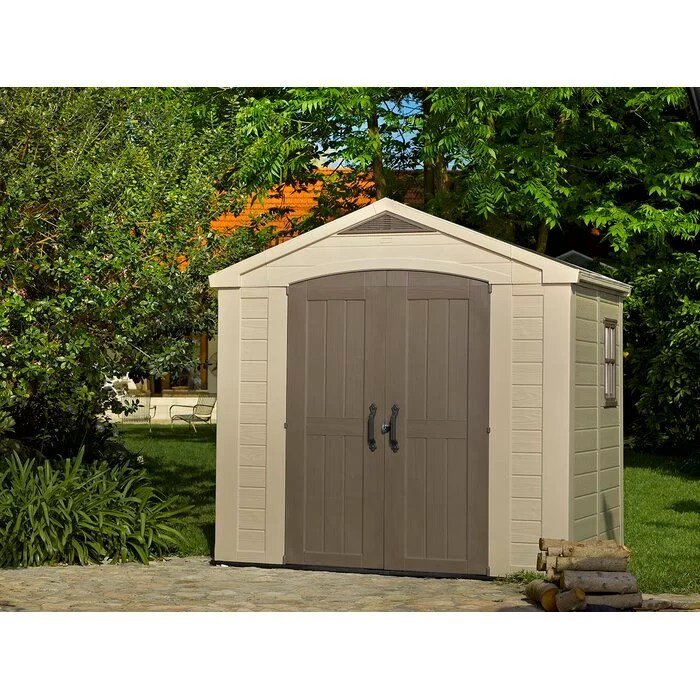 Factor 8 ft. W x 6 ft. D Plastic Storage Shed - Image 3