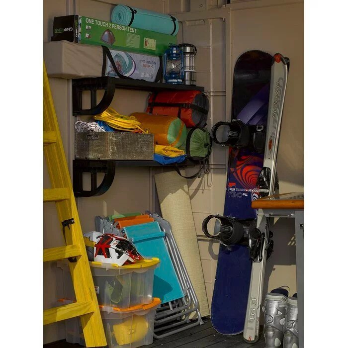 Factor 8 ft. W x 6 ft. D Plastic Storage Shed - Image 7