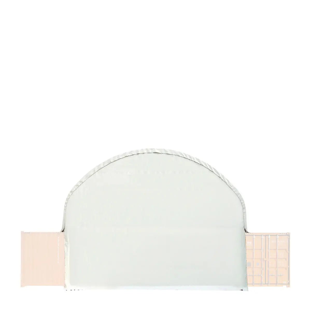 Front & Back End Wall Kit, Custom Cut for TMG-DT4041C Dual Truss Container Shelter, Front Winch Roll-up Door, Steel Man Door, 21 oz PVC, TMG-DT40CFB - Image 6