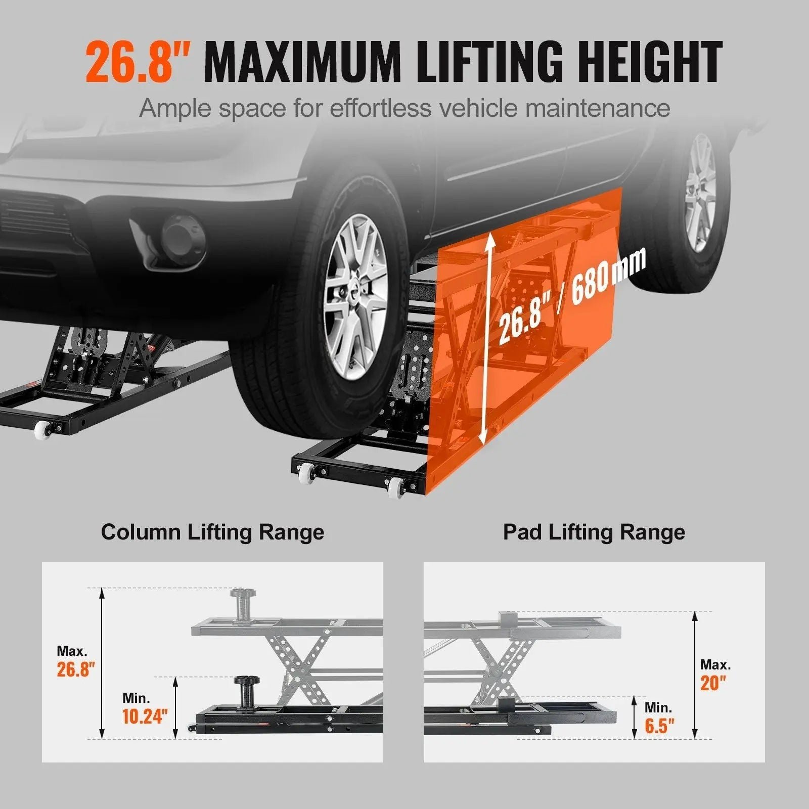 26.8" Auto Lift for Trucks, 7000 lbs Capacity, Heavy-Duty Carbon Steel, Shop & Garage Use, DOBA-ALT7000 - Image 4