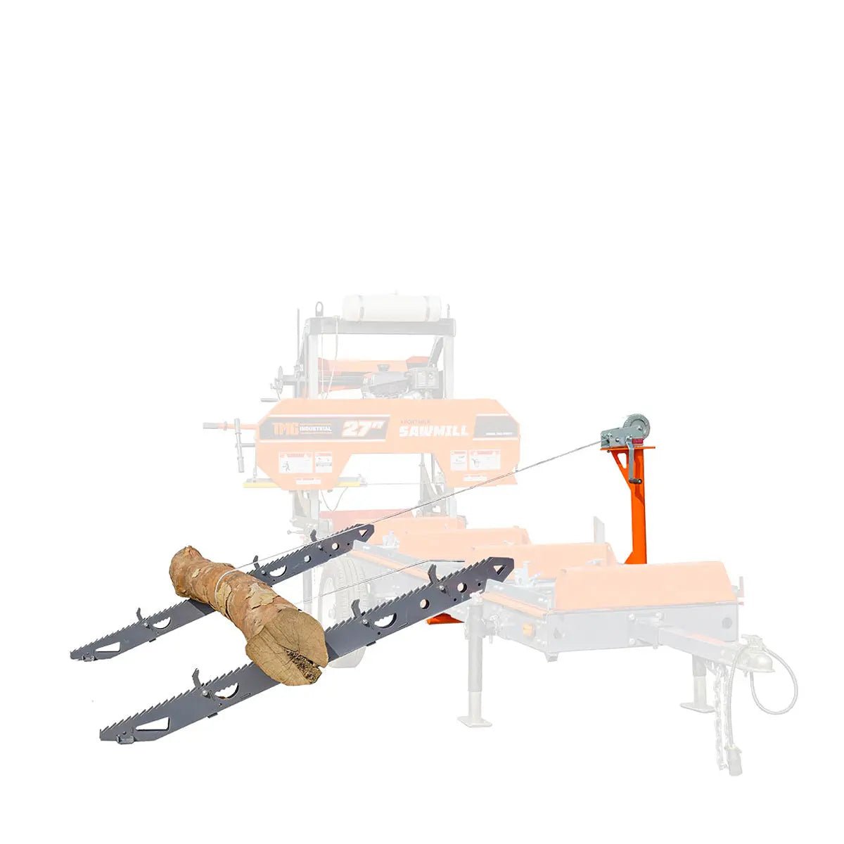 Log Loading Ramp Kit for Sawmill Trailer PSM27, Mast/Boom, 70" Ramp Length, 3800-lb Load Capacity, TMG-PSM27-Lramp - Image 2