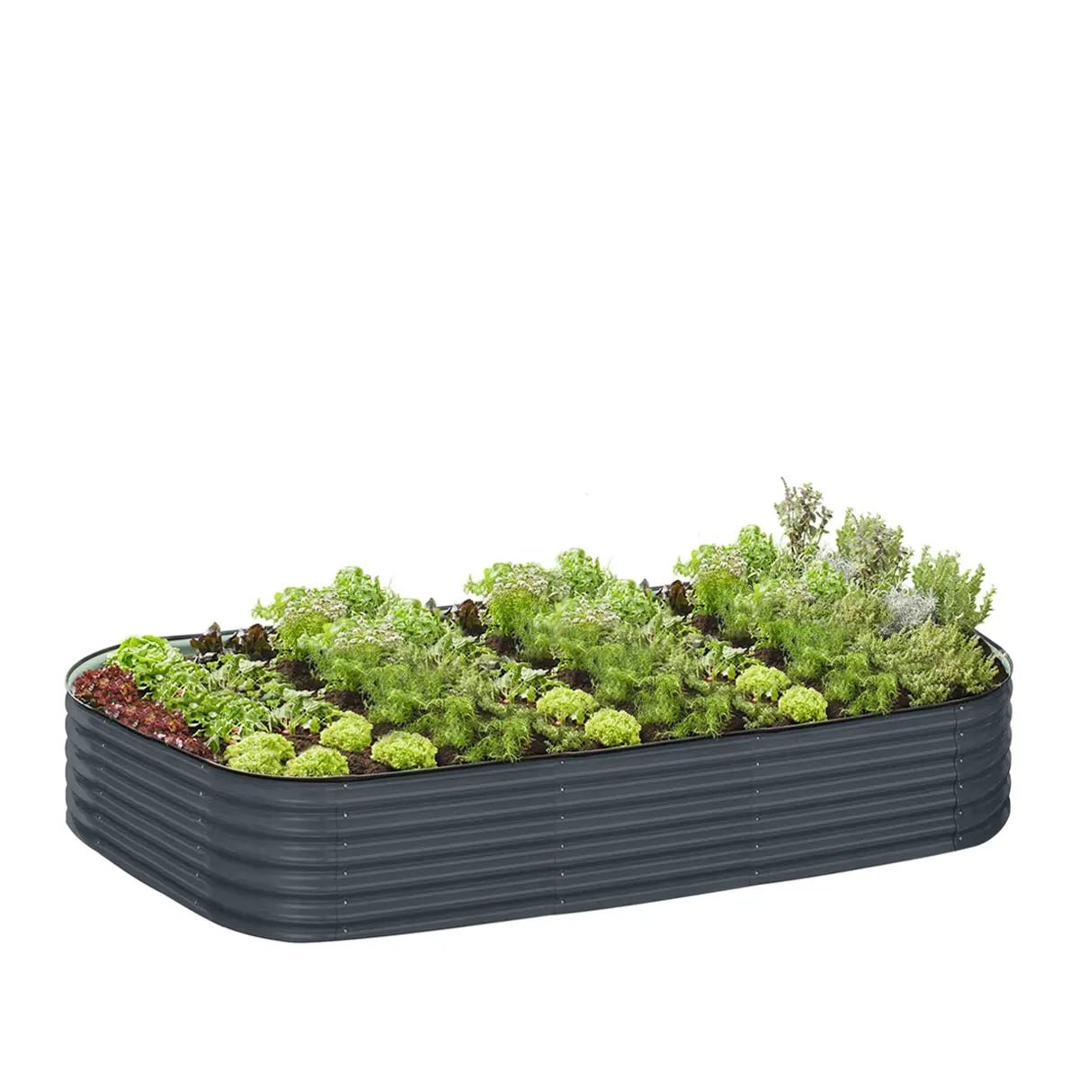 Metal Raised Garden Bed Kit, 9-In-1 Modular Design, 18" Tall, Galvanized & Powder Coated, Rubber Edging, TMG-MGB96 - Image 10