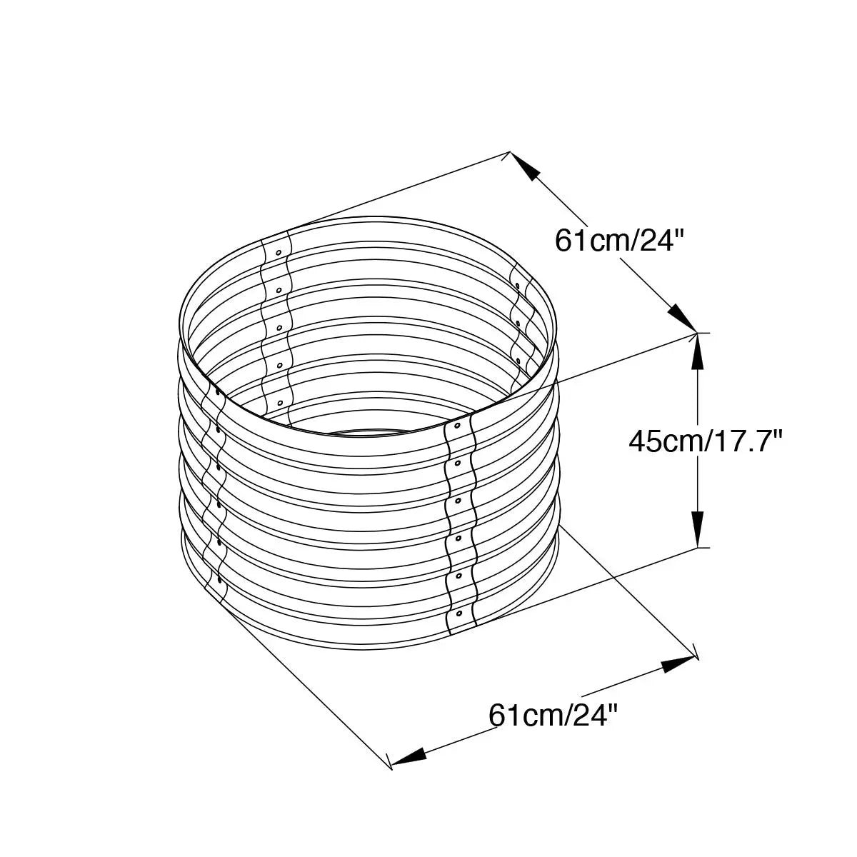 Metal Raised Garden Bed Kit, 9-In-1 Modular Design, 18" Tall, Galvanized & Powder Coated, Rubber Edging, TMG-MGB96 - Image 17