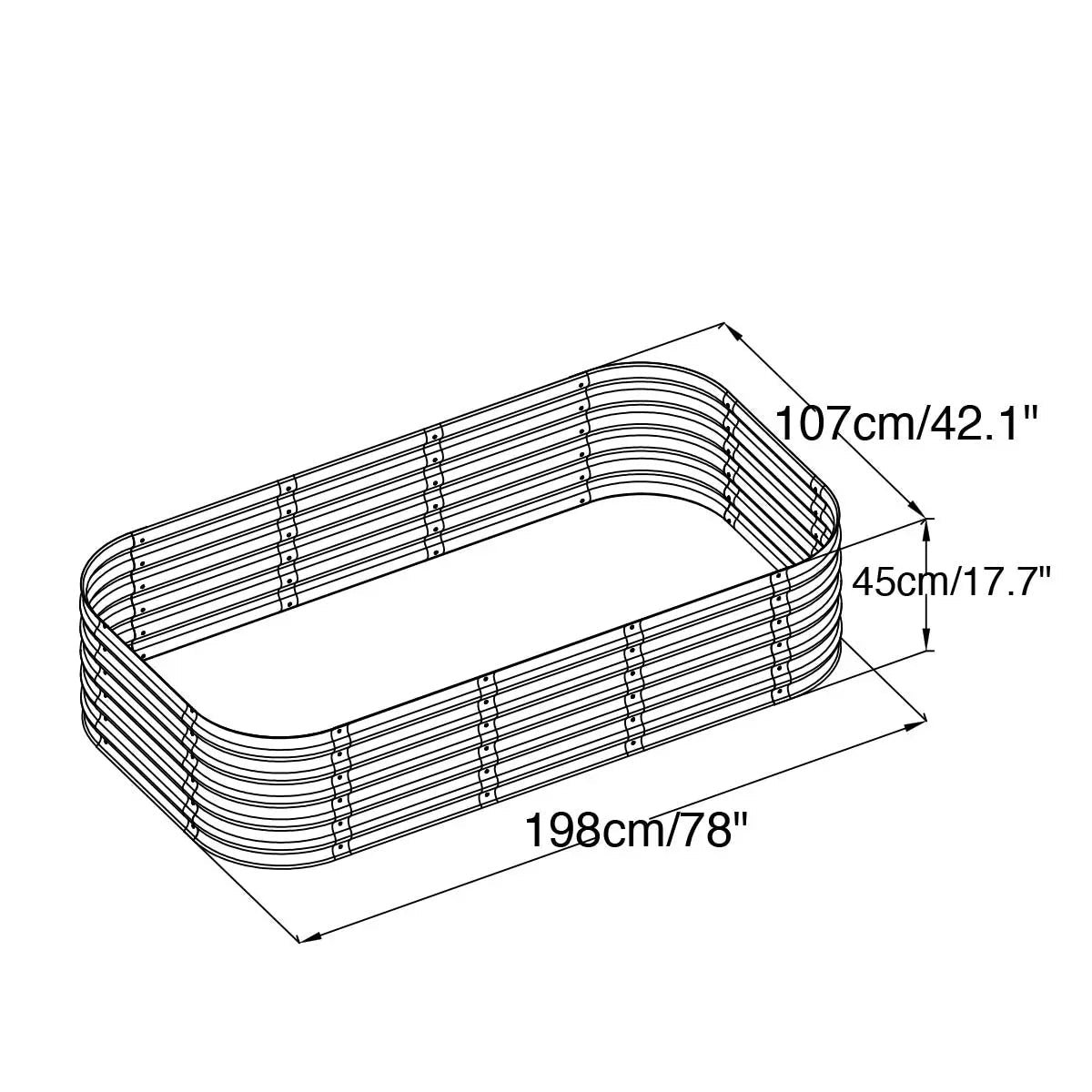 Metal Raised Garden Bed Kit, 9-In-1 Modular Design, 18" Tall, Galvanized & Powder Coated, Rubber Edging, TMG-MGB96 - Image 25