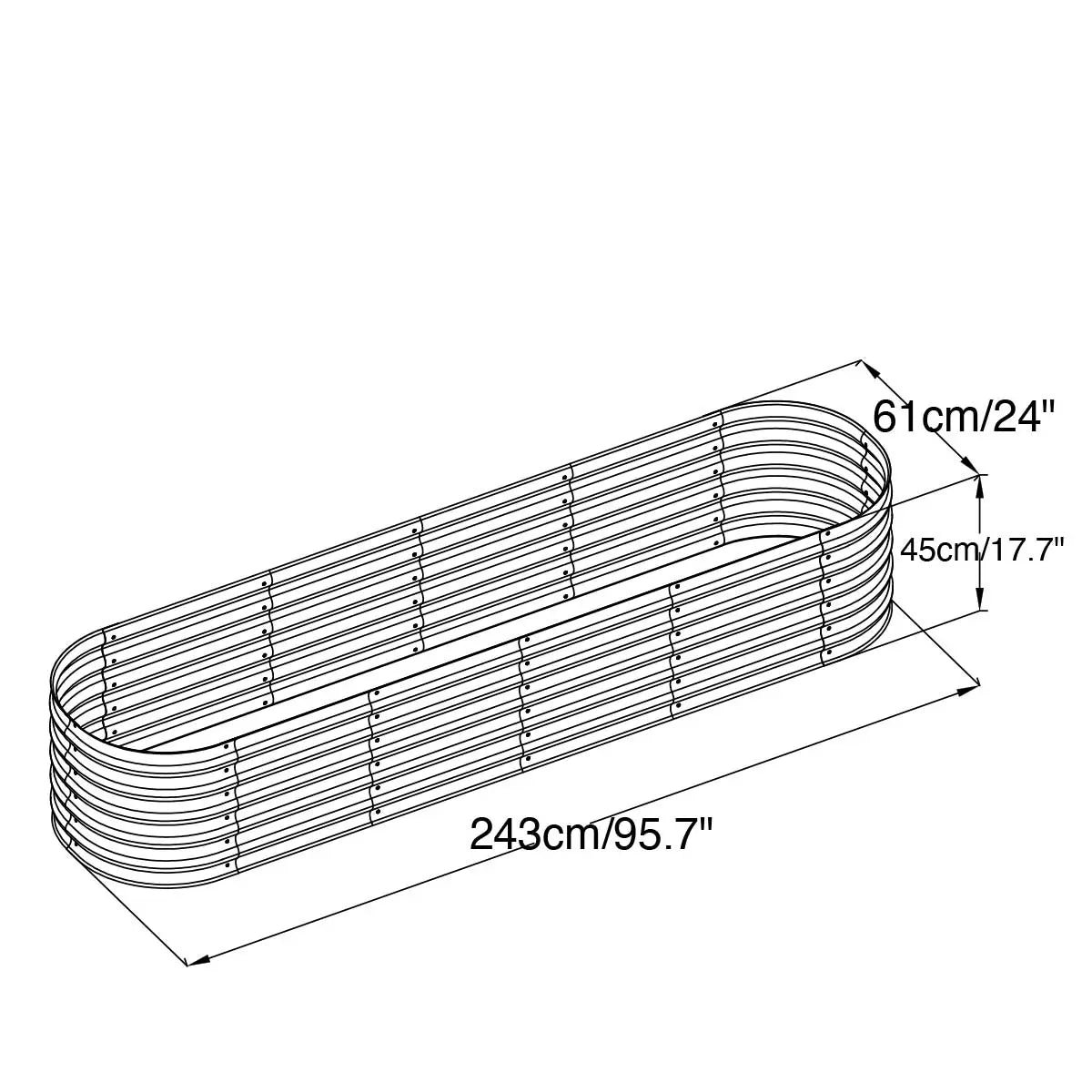 Metal Raised Garden Bed Kit, 9-In-1 Modular Design, 18" Tall, Galvanized & Powder Coated, Rubber Edging, TMG-MGB96 - Image 24