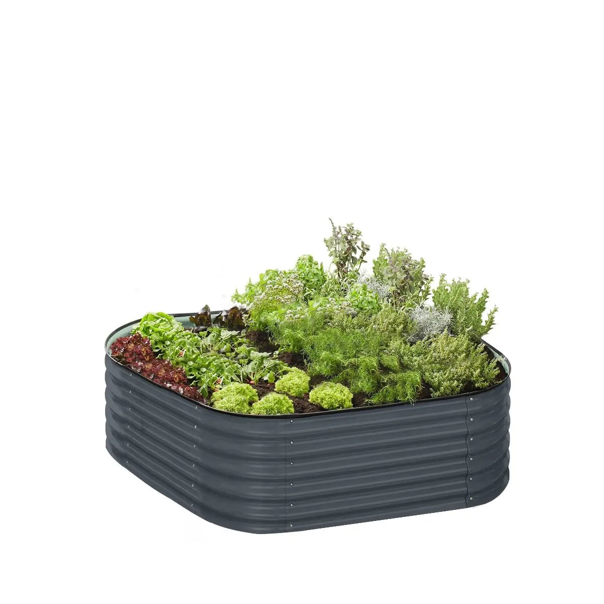 Metal Raised Garden Bed Kit, 9-In-1 Modular Design, 18" Tall, Galvanized & Powder Coated, Rubber Edging, TMG-MGB96 - Image 6