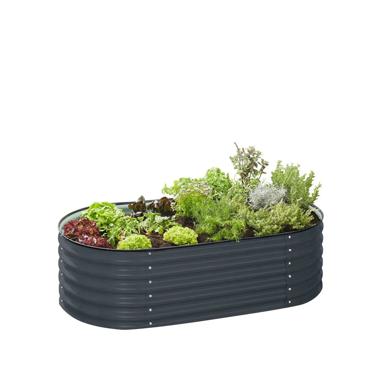 Metal Raised Garden Bed Kit, 9-In-1 Modular Design, 18" Tall, Galvanized & Powder Coated, Rubber Edging, TMG-MGB96 - Image 7