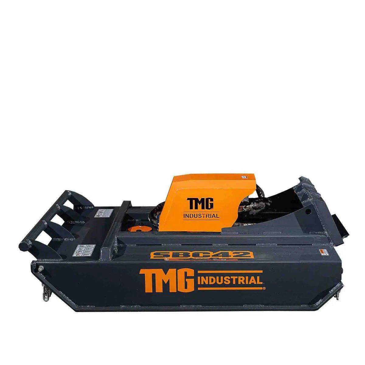 Mini Skid Steer Rotary Brush Cutter, 42" Cut Width, 2-½" Capacity, Hydraulic Motor, Toro Style Mount Plate,TMG-SBC42 - Image 7