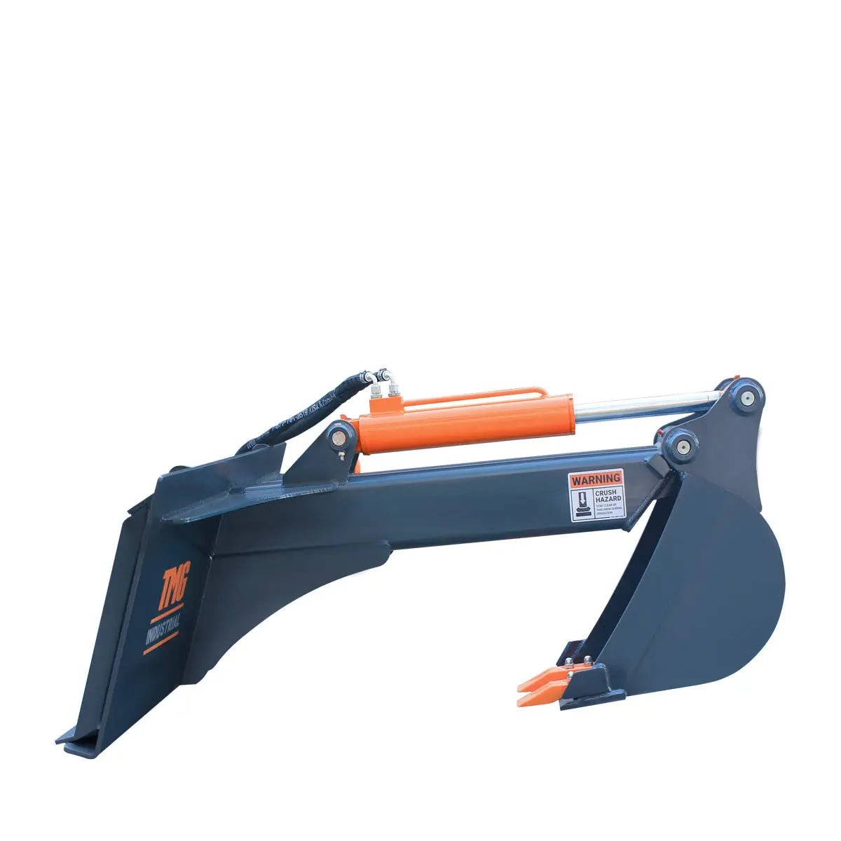 Skid Steer Backhoe Attachment, 12" Bucket Included, 30-60 HP Carriers, 59" Digging Depth, TMG-SBH45 - Image 4