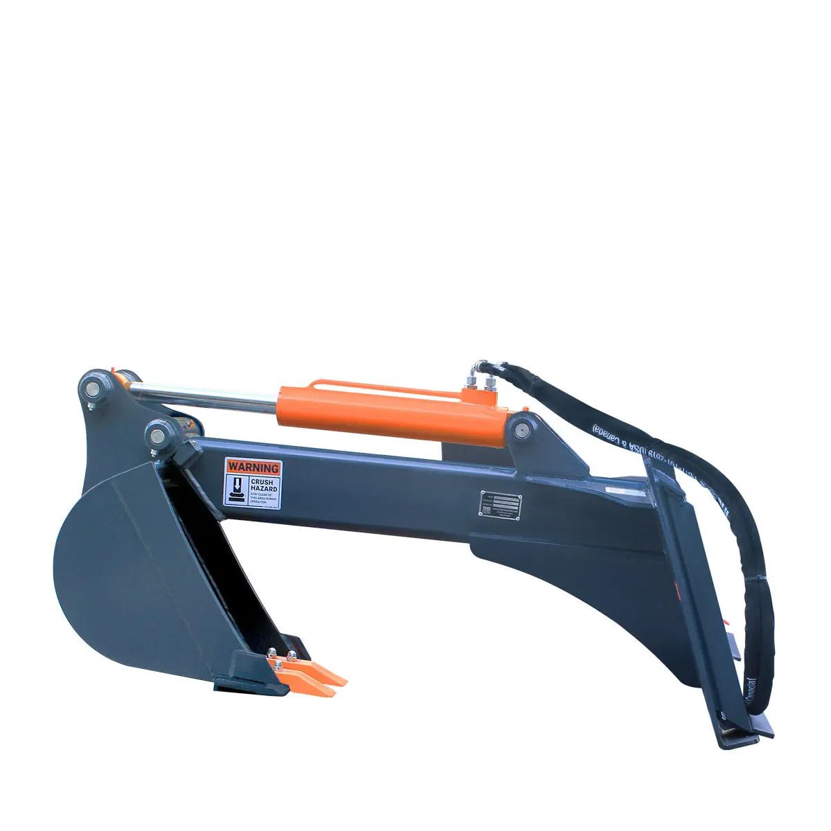 Skid Steer Backhoe Attachment, 12" Bucket Included, 30-60 HP Carriers, 59" Digging Depth, TMG-SBH45 - Image 8