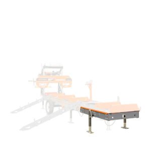 Sub-Frame Extension for Sawmill Trailer PSM27, 4400-lb Capacity, Anti-Tipping Rail Guard, TMG-PSM27-Sframe-4EX