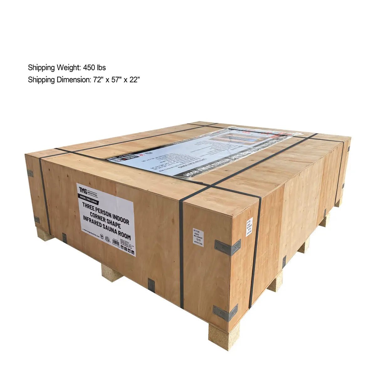 TMG LIVING 3 Person Corner Indoor FAR Infrared Sauna Room, Natural Canadian Hemlock, Bluetooth Speakers, Tempered Glass Door, TMG-LSN40 - Image 13