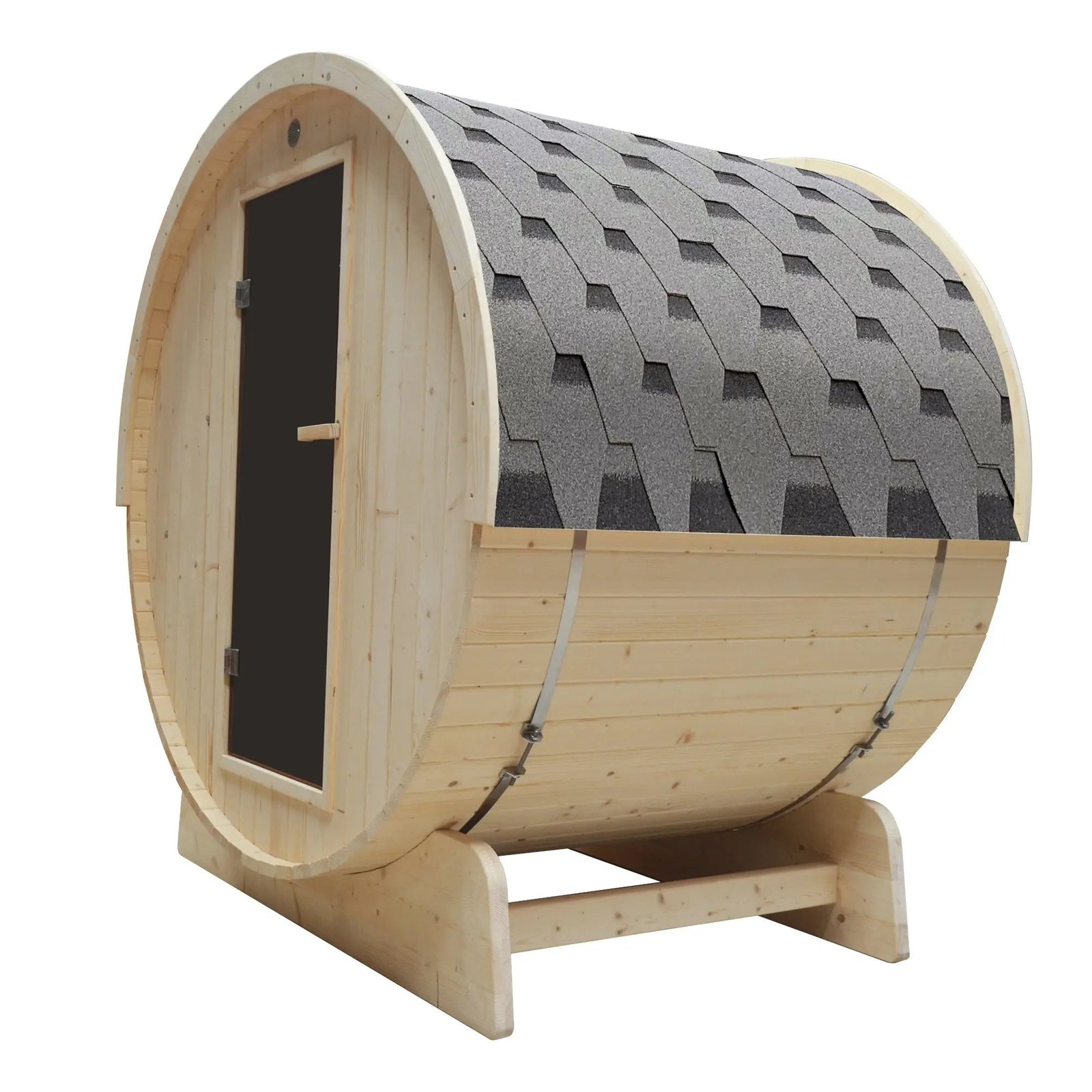 TMG LIVING Outdoor White Pine Barrel Sauna, Three Person, Tempered Glass Door, TMG-LSN41 - Image 2