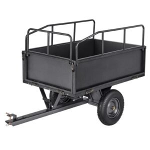 600 lbs Steel Dump Cart, 17 Cu. Ft Capacity, Heavy-Duty Tow Behind for ATV/UTV, DOBA-DC600