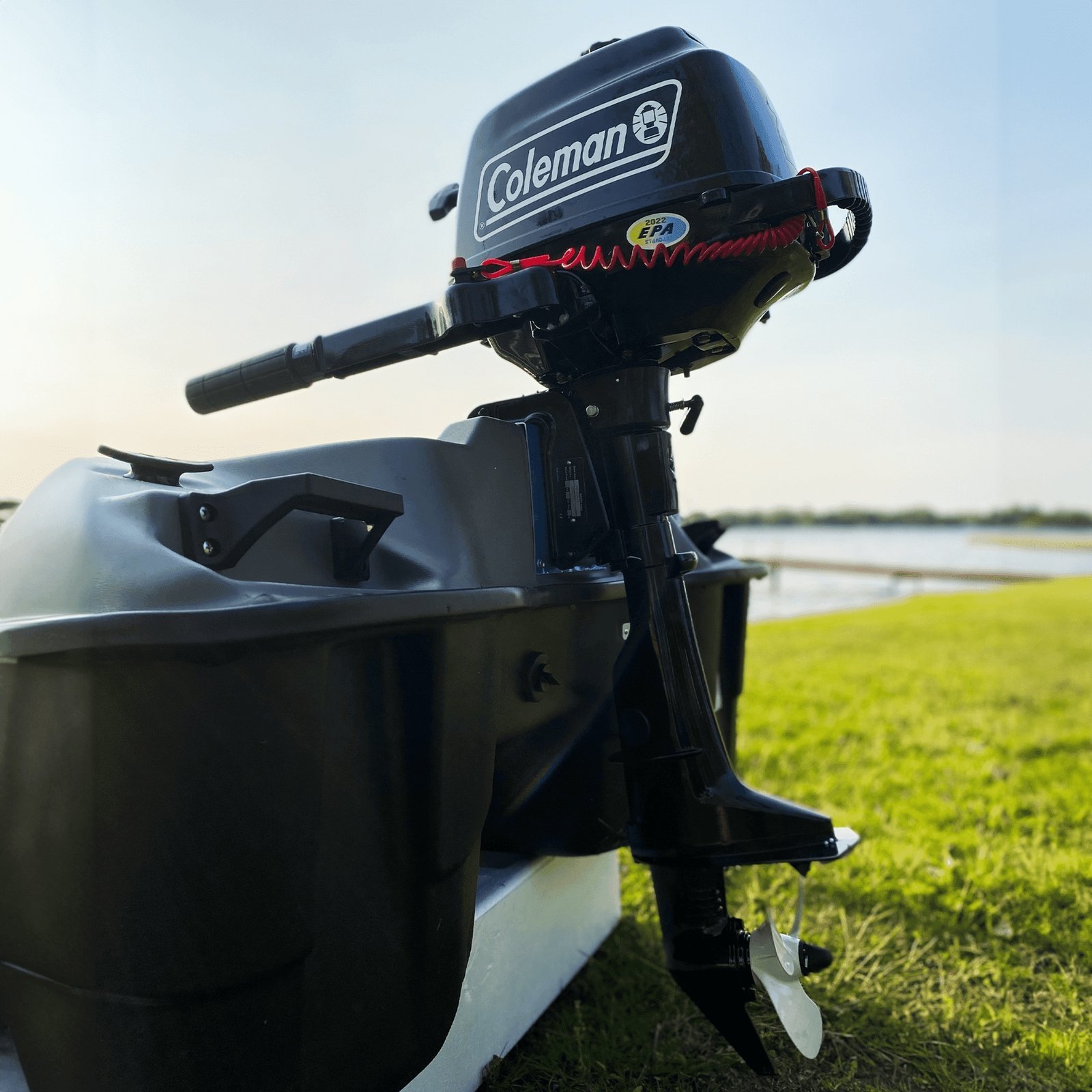 Coleman Powersports 5 HP 4 Stroke Outboard Boat Motor with Easy Pull Start F5BMS - Image 5