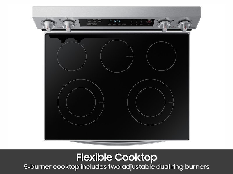 Samsung 6.3 Cu. Ft. Smart Freestanding Electric Range NE63A6311SS - Image 5