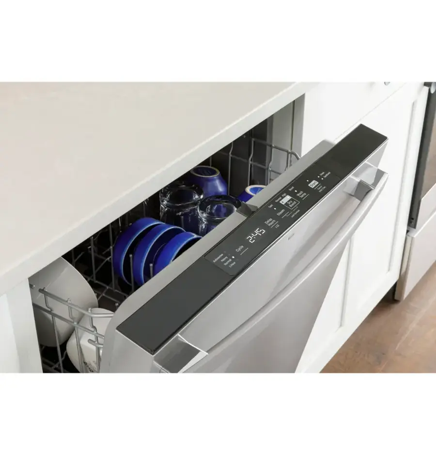 GE – 24″ Top Control Built-In Hybrid Tub Dishwasher with Dry Boost – Stainless Steel - Image 9