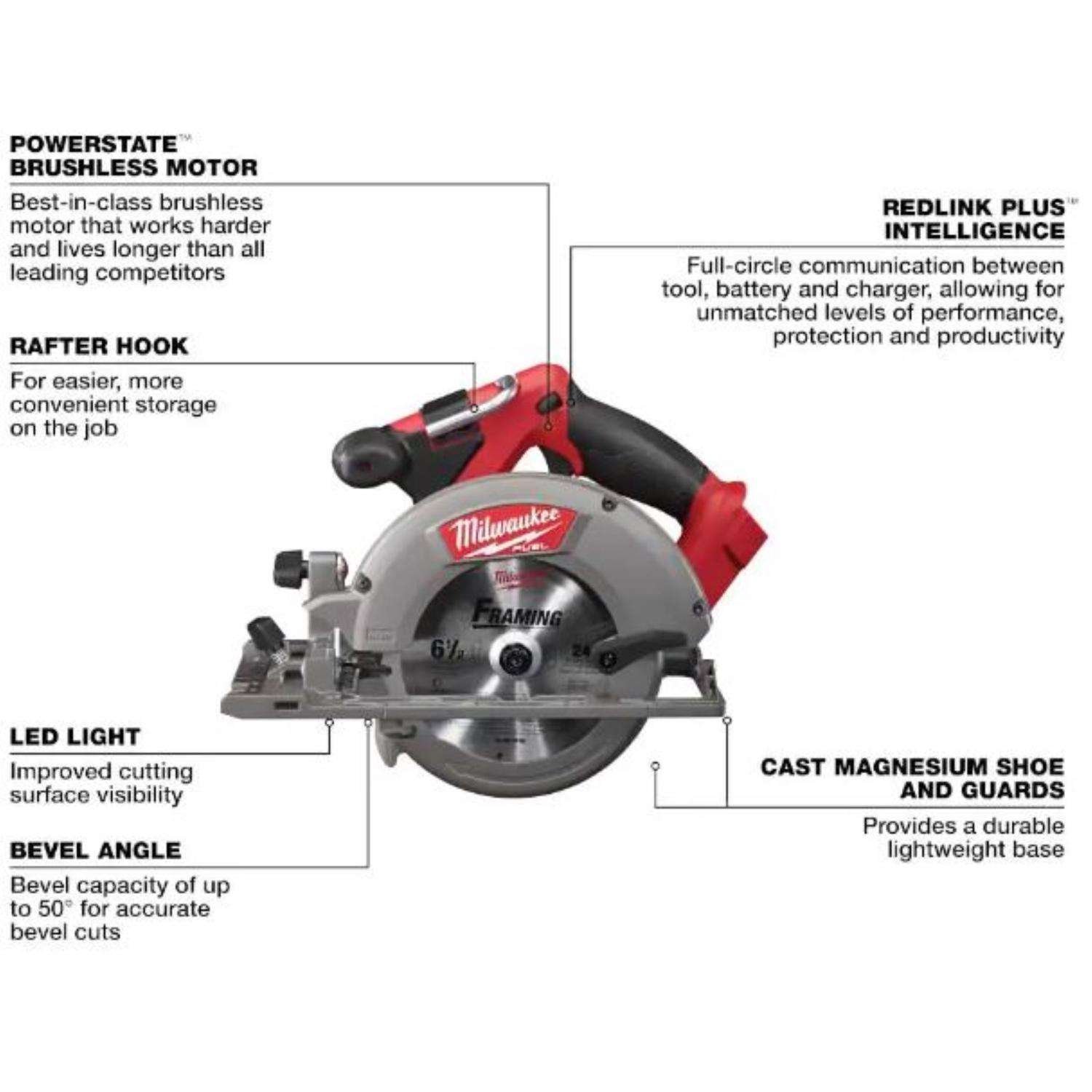 Milwaukee M18 FUEL Cordless Brushless 5 Tool Combo Kit - Image 4