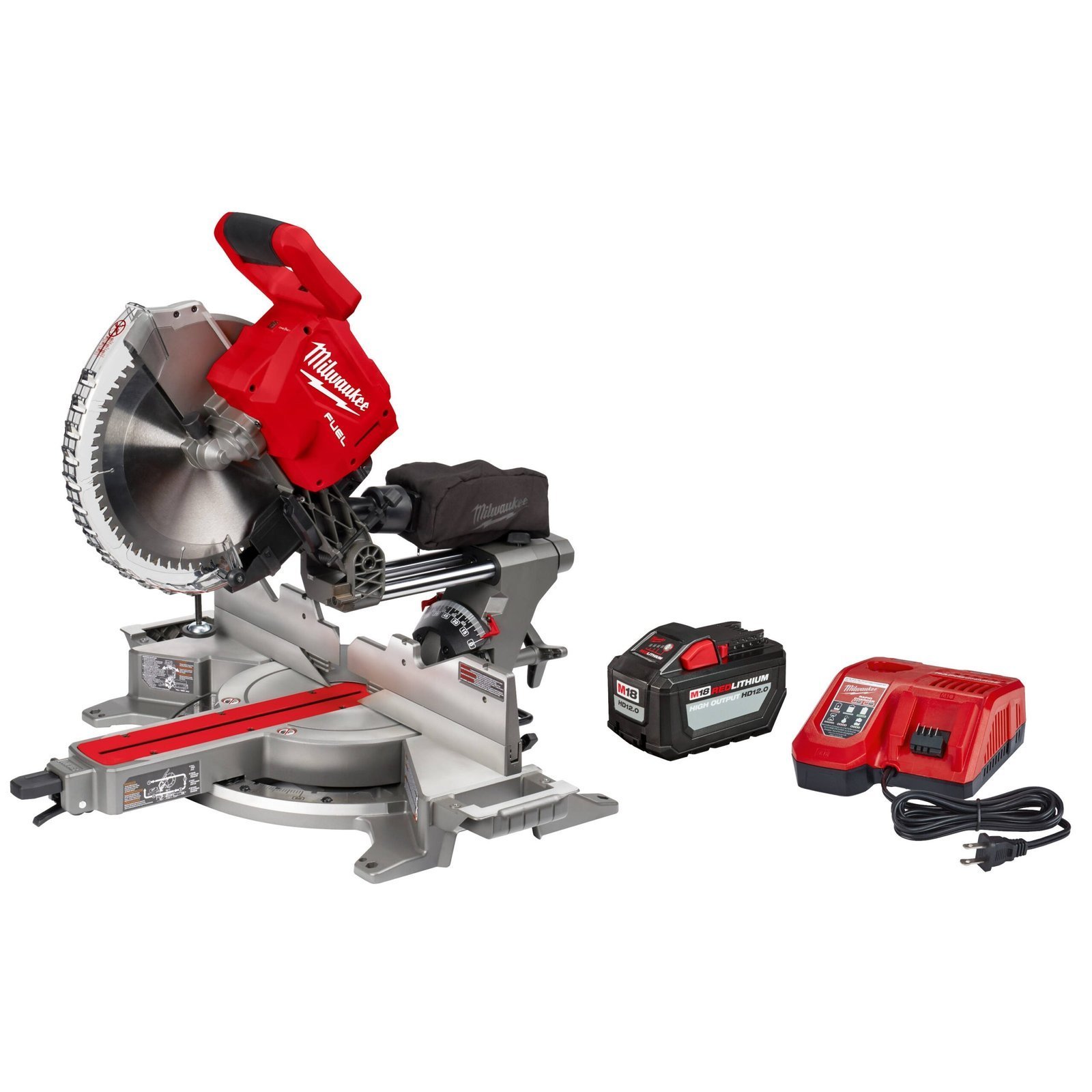Milwaukee M18 FUEL 12″ Dual Bevel Sliding Compound Miter Saw Kit