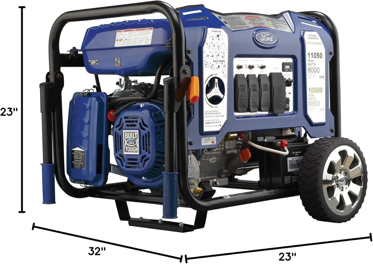 Ford 11,050 Watt Dual Fuel Portable Generator FG11050PBE - Image 5