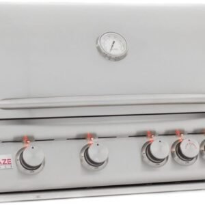 Blaze 32 Inch 4-Burner LTE Gas Grill with Rear Burner and Built-in Lighting System