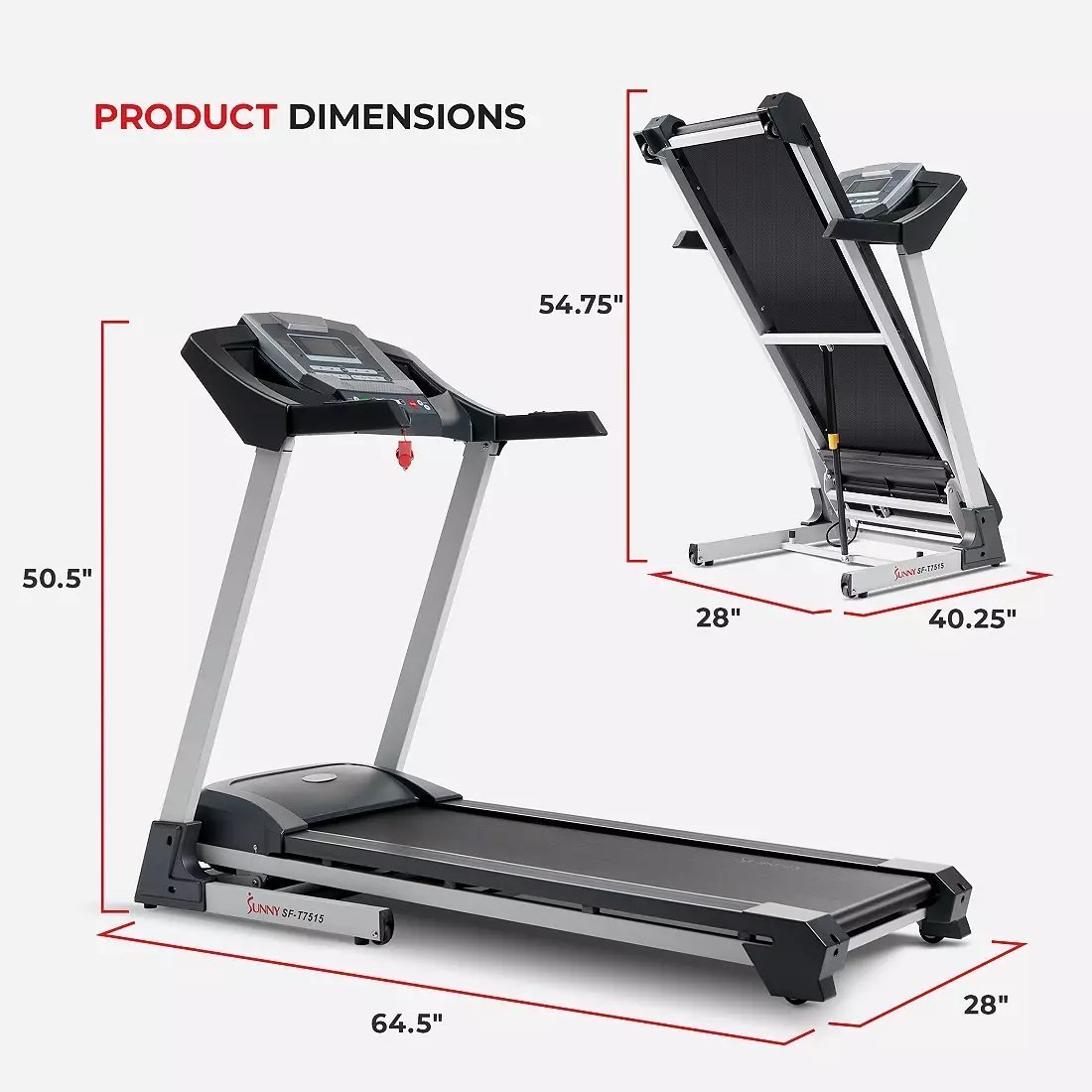 Sunny Health & Fitness Smart Treadmill SF-T7515 - Image 6