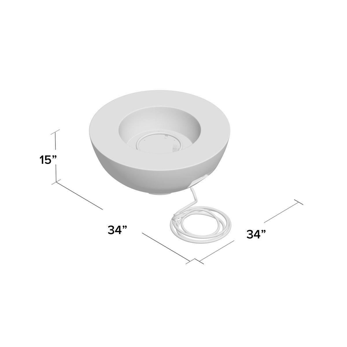 Orren Ellis Lunar Bowl / Roca Outdoor Concrete Fire Pit - Image 5