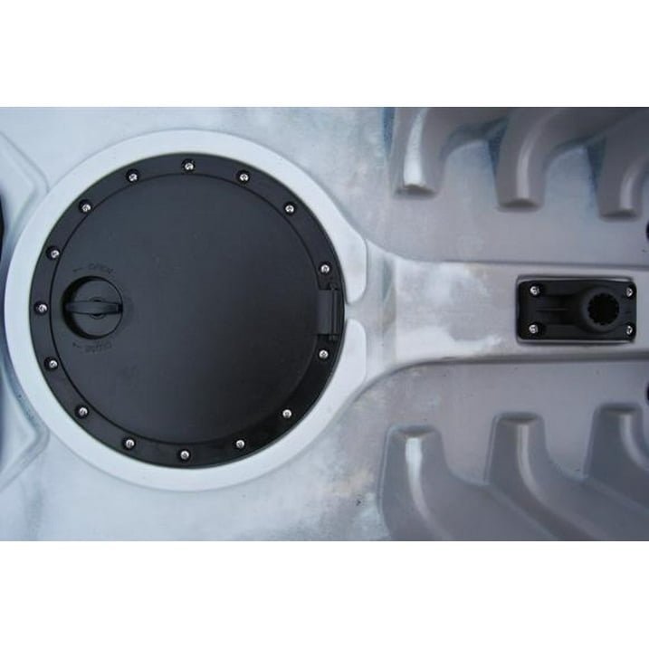 Brooklyn Kayak UH-FK184-GRY 9 ft. 2 in. Sit on Top Single Fishing Kayak Seat And Paddle – Grey Camo - Image 3