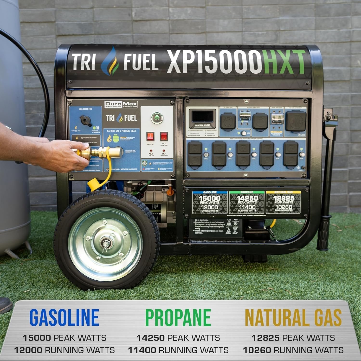 DuroMax 15,000-Watt Tri-Fuel Portable Generator XP15000HXT - Image 6