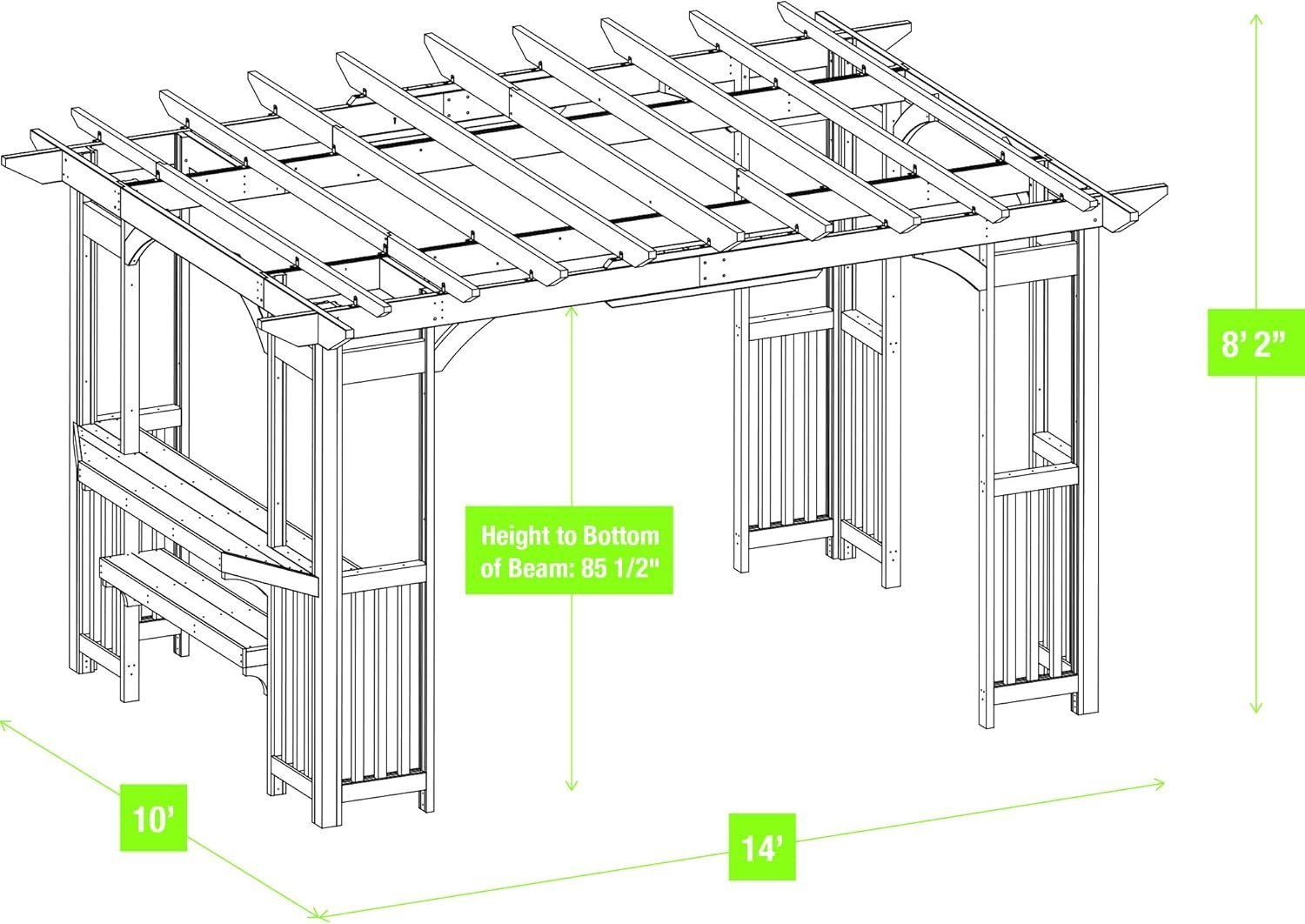 Yardistry Madison Pergola YM11783 - Image 7