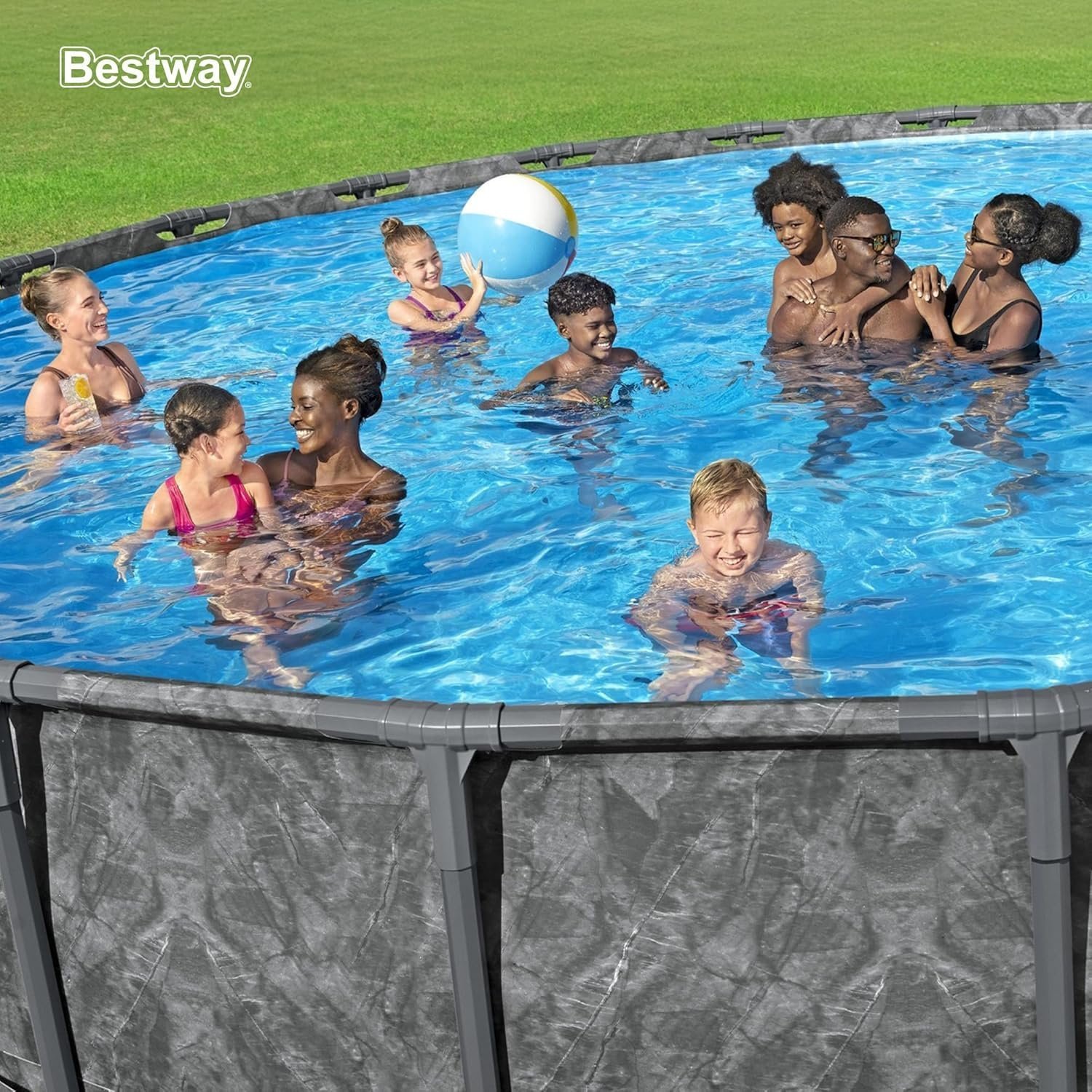 Bestway APX 365 18’x52″ Round Above Ground Swimming Pool Set with Pump & Ladder - Image 2