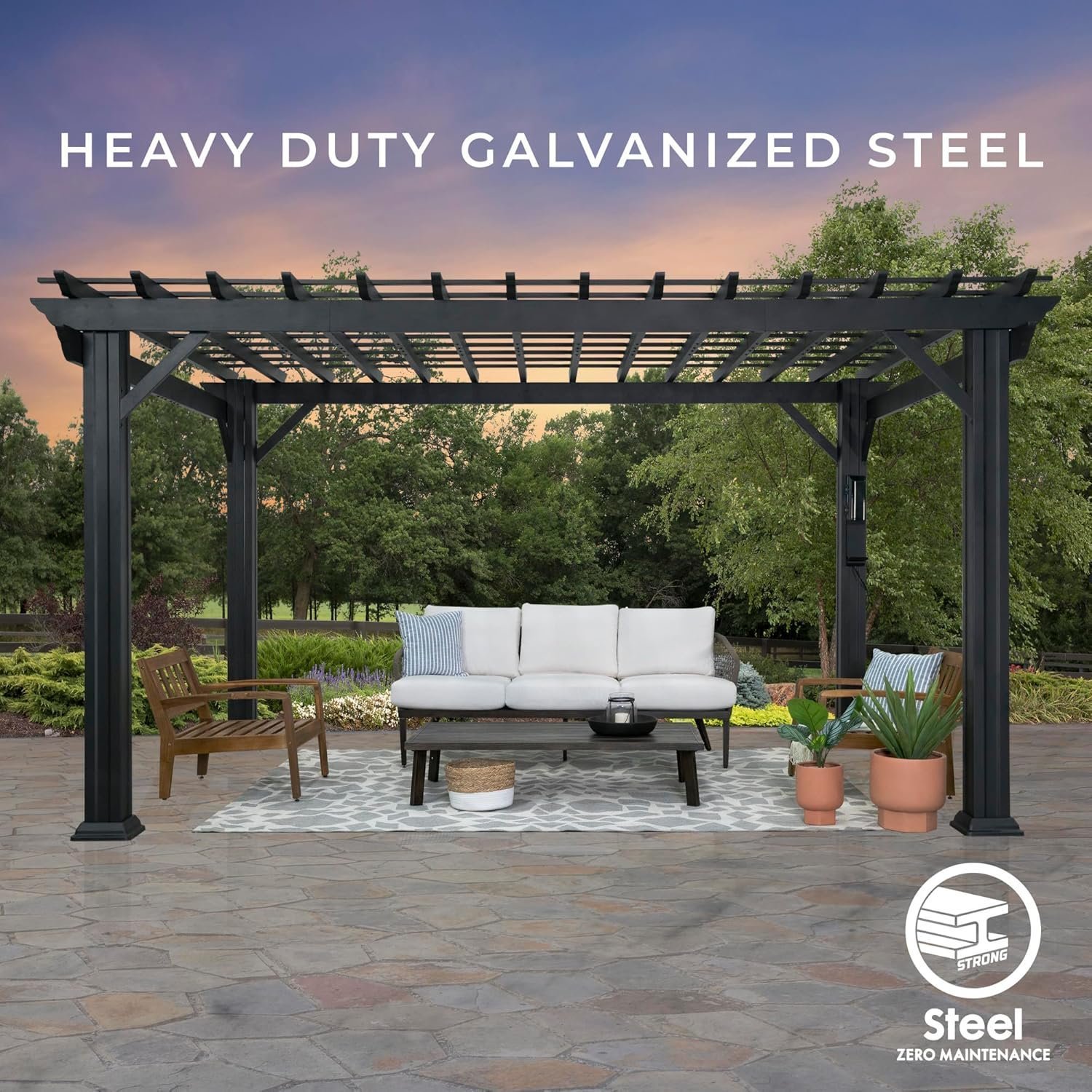 Stratford Traditional Steel Pergola - Image 3