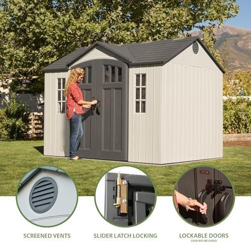 Lifetime 60243 10 x 8 Ft. Outdoor Storage Shed - Image 9