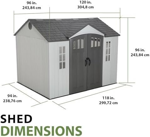 Lifetime 60243 10 x 8 Ft. Outdoor Storage Shed - Image 12