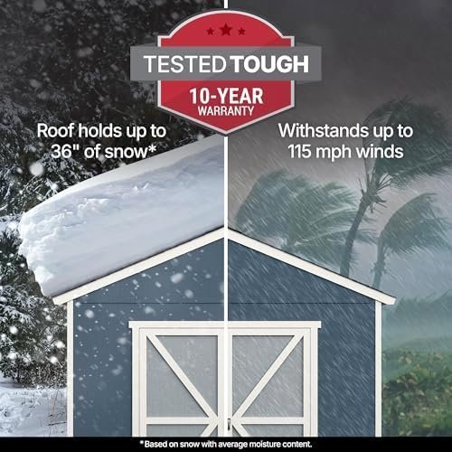 Handy Home Products Rookwood 10×12 Do-It-Yourself Wooden Storage Shed- Does not Include Floor kit, Paint, or Roofing Shingles - Image 2