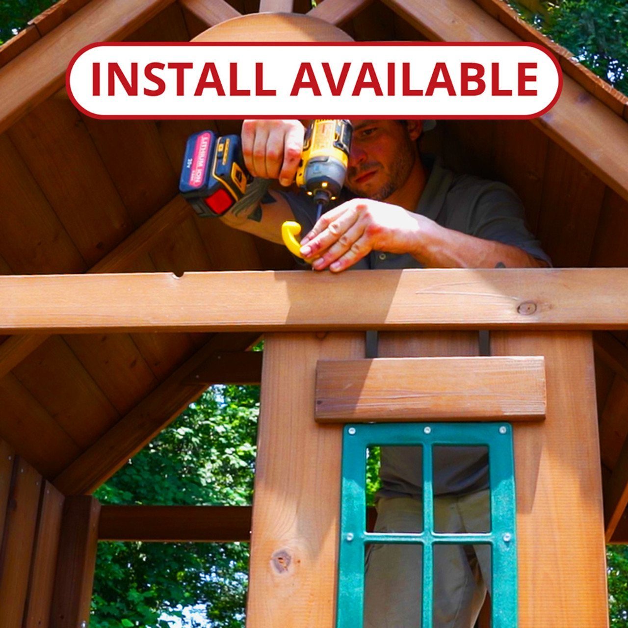 Swing-N-Slide Knightsbridge Deluxe Wooden Outdoor Swing Set - Image 6