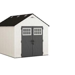 Suncast Tremont 8 ft. x 10 ft. Storage Shed with Floor – Ice Cube|BMS8125