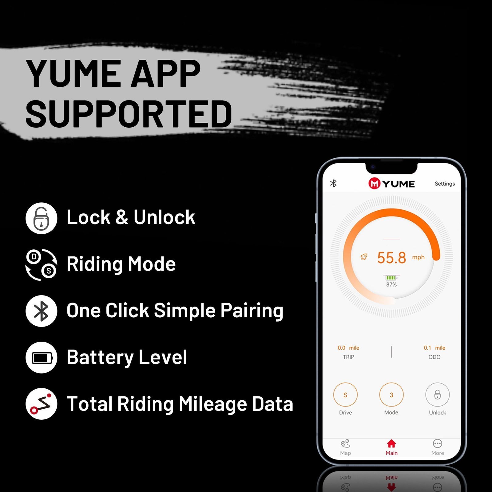 M YUME SCOOTER Hawk Dual Motor Electric Scooters for Adults 2400W 43MPH 43Miles Long Rang E-Scooter - Image 5