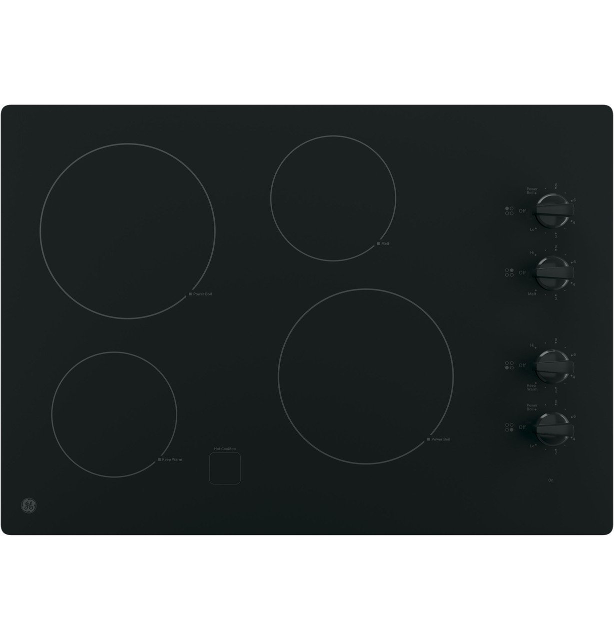 GE 30″ Built-In Knob Control Electric Cooktop JP3030DWBB