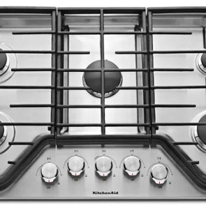 KitchenAid 36″ 5-Burner Gas Cooktop KCGS356ESS