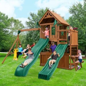 Swing-N-Slide Knightsbridge Deluxe Wooden Outdoor Swing Set