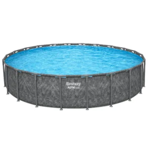 Bestway APX 365 22’x52″ Round Above Ground Swimming Pool Set with Pump and Ladder