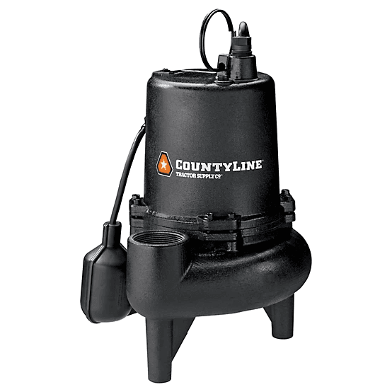 CountyLine 3/4 HP 115V Electric Cast Iron Sewage Pump with Tethered Switch