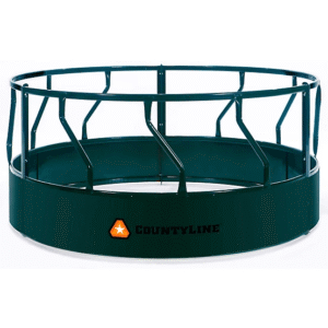 CountyLine 1 Round Bale 8 ft. x 45 in. Sheeted Bale Feeder for Livestock